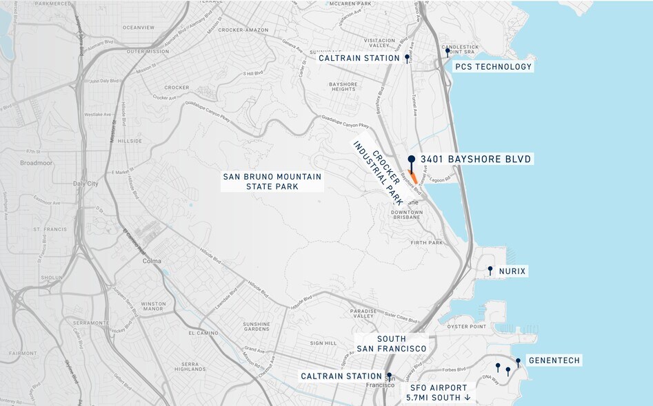More Photos Of 3401 Bayshore Blvd, Brisbane Land For Lease