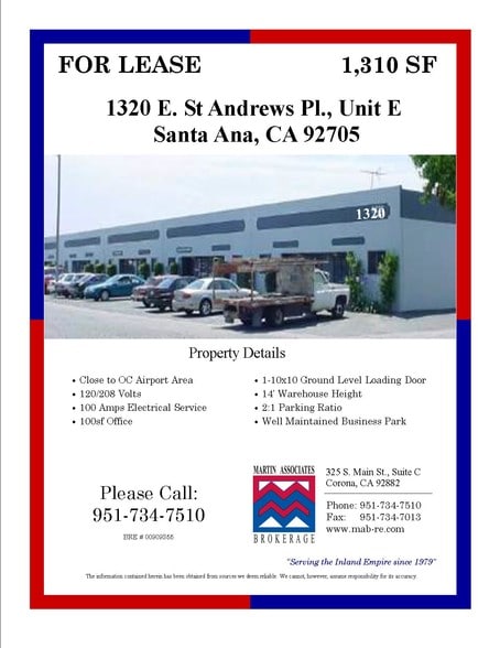 More Photos Of 1320 E Saint Andrew Pl, Santa Ana Manufacturing For Lease