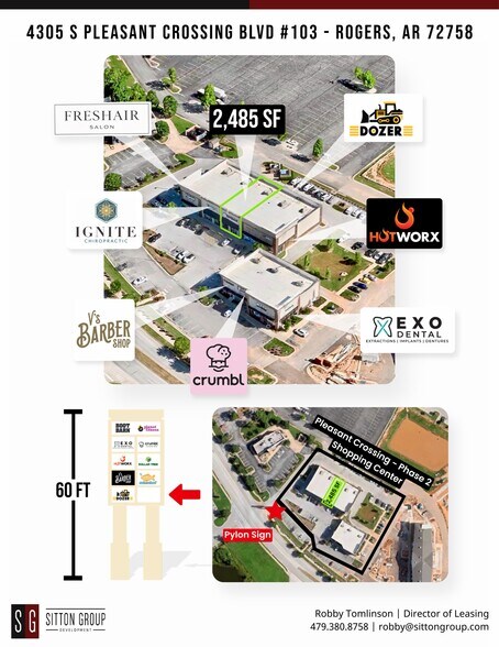 More Photos Of 4305 S Pleasant Crossing Blvd, Rogers Storefront Retail Office For Lease