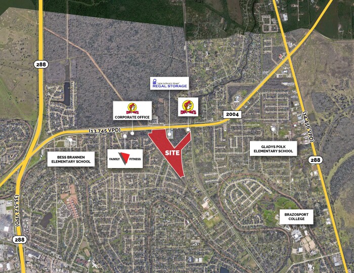 Primary Photo Of 100 FM 2004, Lake Jackson Land For Sale