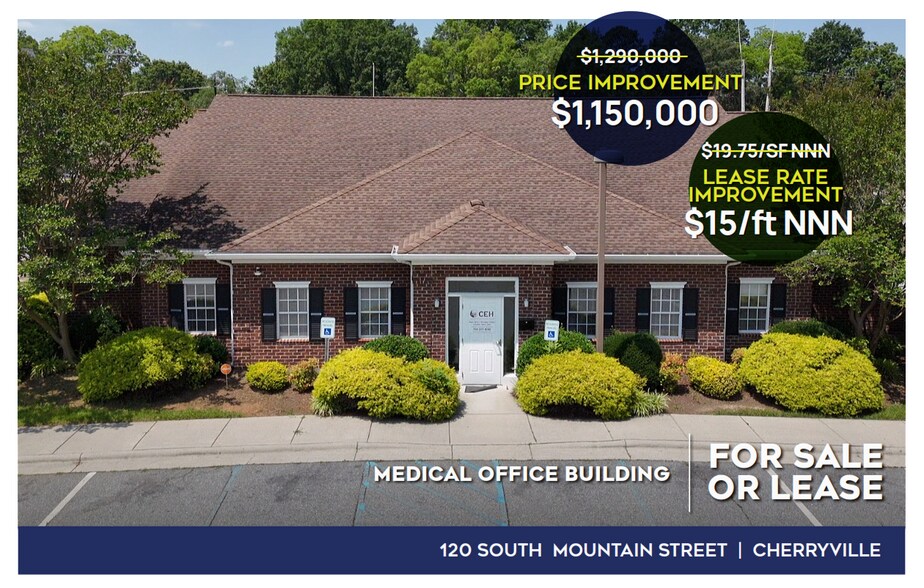 Primary Photo Of 120 S Mountain St, Cherryville Medical For Sale