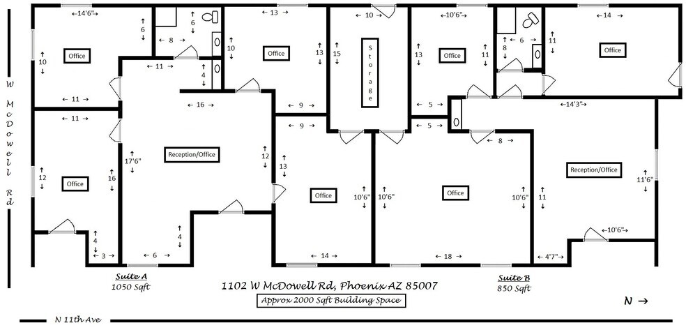 More Photos Of 1102 W McDowell Rd, Phoenix Office Residential For Lease