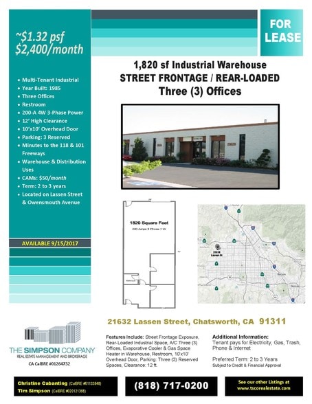 More Photos Of 21610 Lassen St, Chatsworth Warehouse For Lease