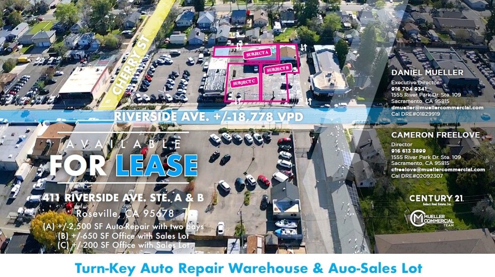 Primary Photo Of 411 Riverside Ave, Roseville Auto Repair For Lease