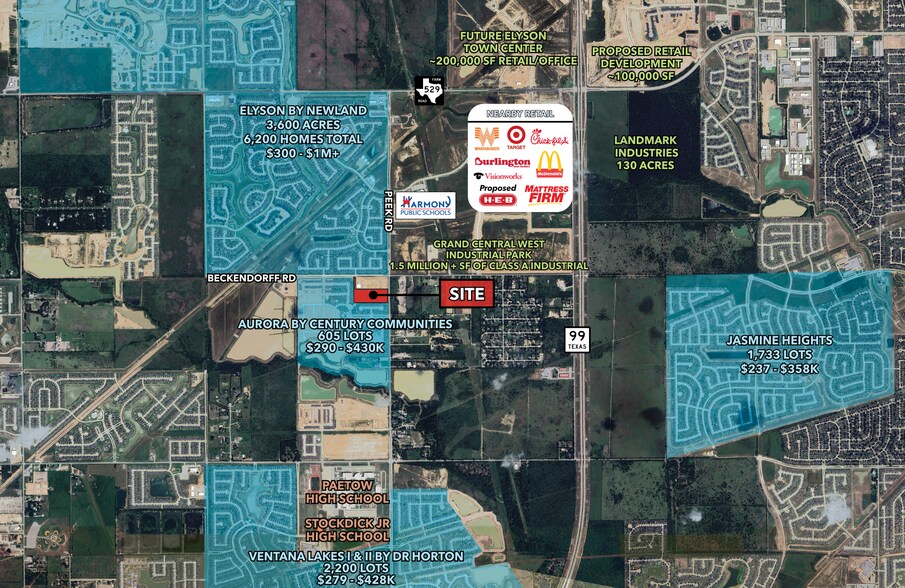 More Photos Of Peek Rd, South of Beckendorff Rd, Katy Land For Sale