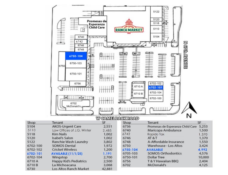More Photos Of 6730 W Camelback Rd, Glendale Unknown For Lease