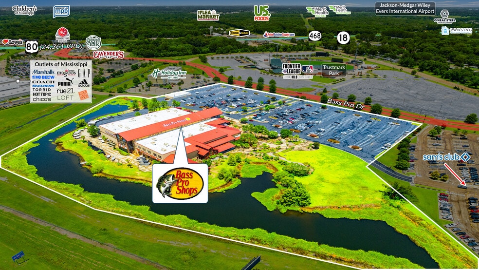 More Photos Of 100 Bass Pro Dr, Pearl General Retail For Sale
