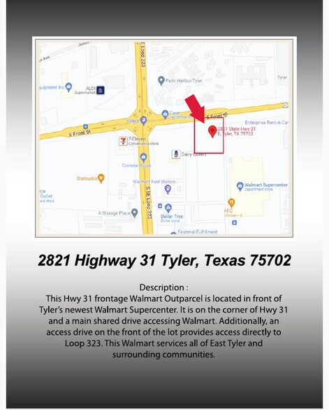 More Photos Of 2821 Highway 31, Tyler Storefront For Lease