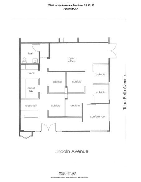 More Photos Of 2096 Lincoln Ave, San Jose Storefront Retail Office For Sale