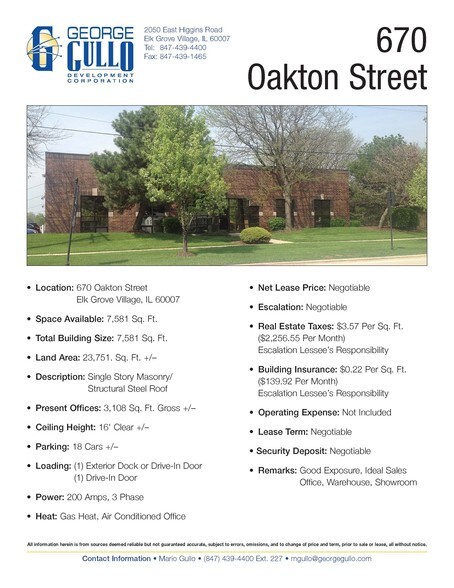 More Photos Of 670 Oakton St, Elk Grove Village Warehouse For Lease