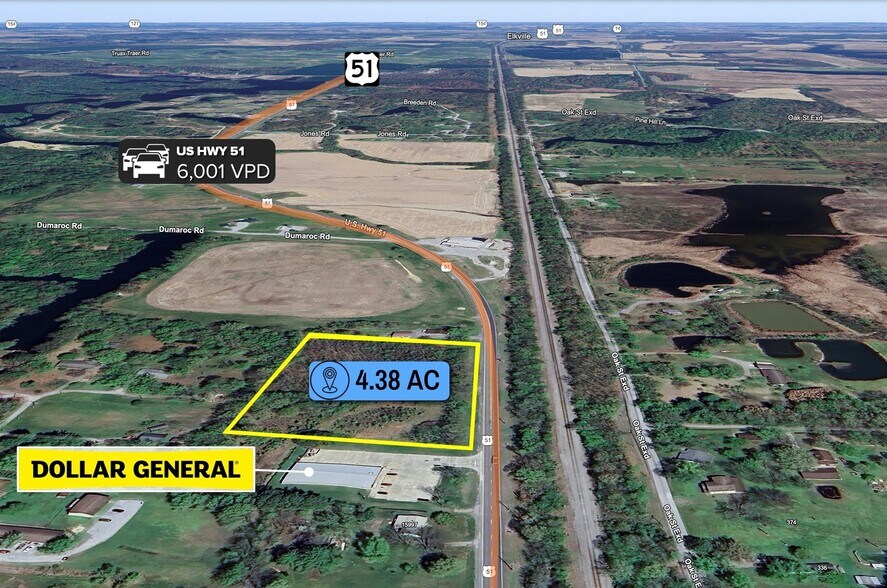 More Photos Of adj. to 16019 U.S. 51, De Soto Land For Sale