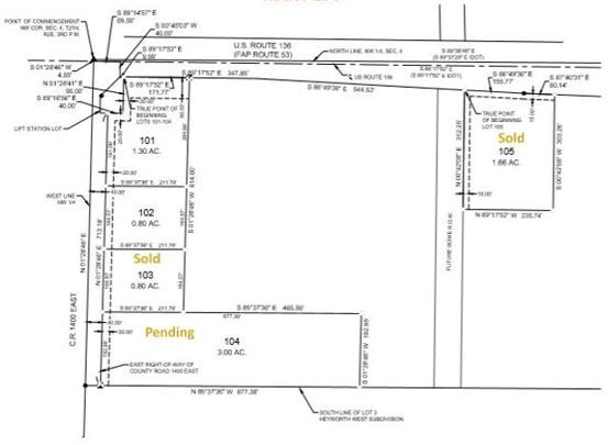 More Photos Of Route 51 @ Route 136, Heyworth Land For Sale