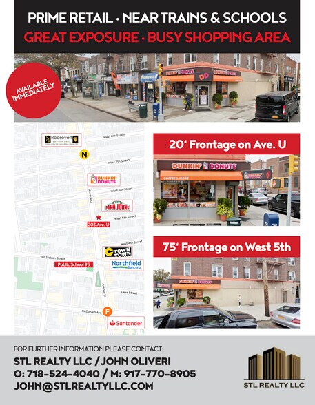 More Photos Of 203 Avenue U, Brooklyn Storefront Retail Residential For Lease