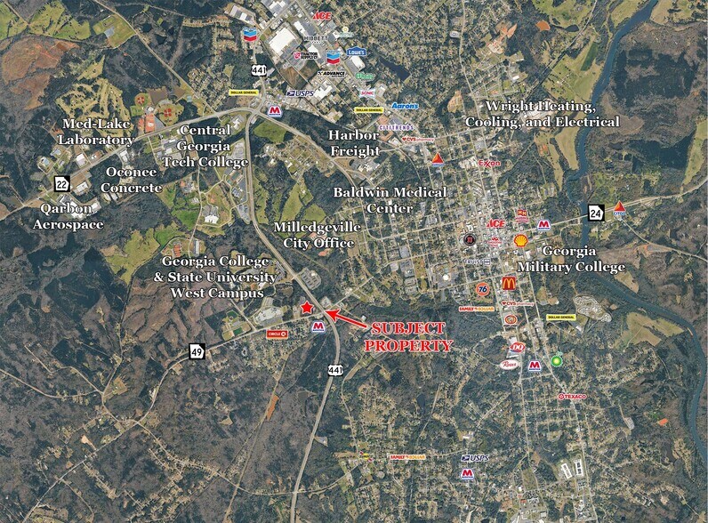 More Photos Of GA Highway 49 & US Highway 441, Milledgeville Land For Sale