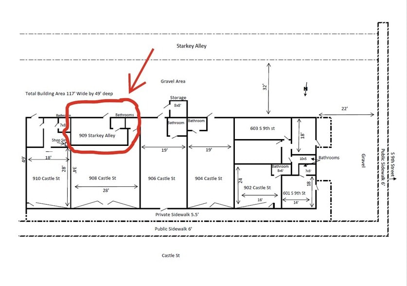 More Photos Of 909 Starkeys Aly, Wilmington Specialty For Lease