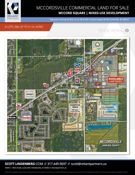 More Photos Of US 36 & Mt. Comfort Road, McCordsville Land For Sale