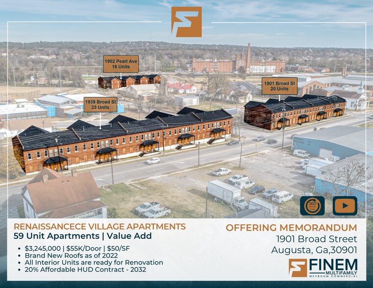 Primary Photo Of 1901-1939 Broad St, Augusta Apartments For Sale