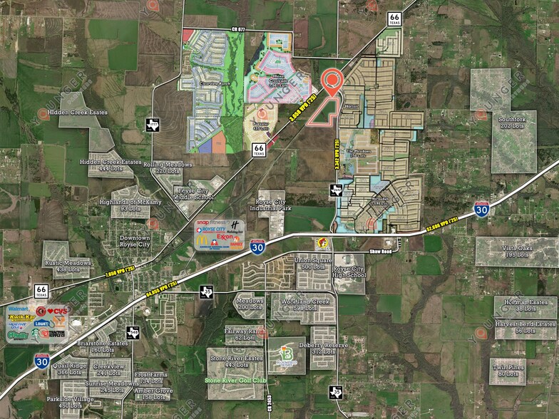 More Photos Of SWQ of FM 2642 & Hwy 66, Royse City Land For Sale