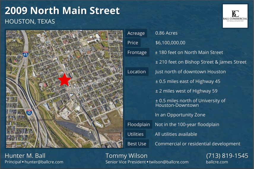 More Photos Of 2009 N Main St, Houston Land For Sale