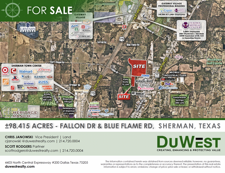 Primary Photo Of NWQ & SWQ Fallon Dr & Blue Flame Rd, Sherman Land For Sale