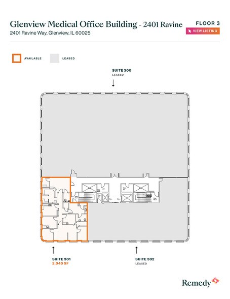 More Photos Of 2401 Ravine Way, Glenview Office For Lease
