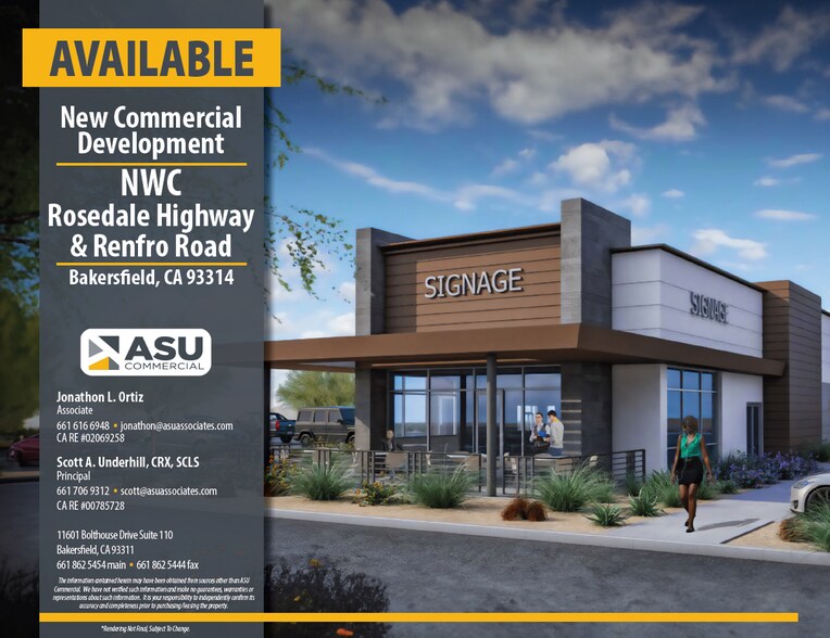 Primary Photo Of NWC Rosedale and Renfro Hwy @ Renfro Road, Bakersfield Service Station For Lease