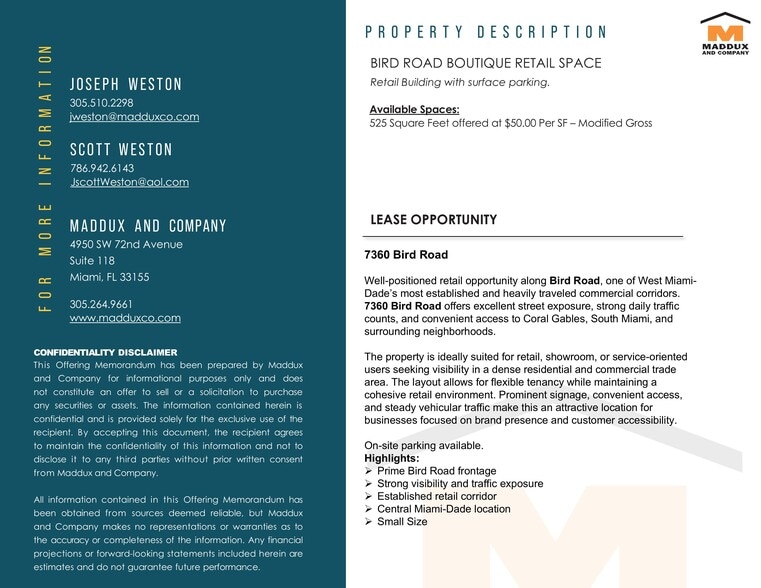 More Photos Of 7360-7374 Bird Rd, Miami Freestanding For Lease