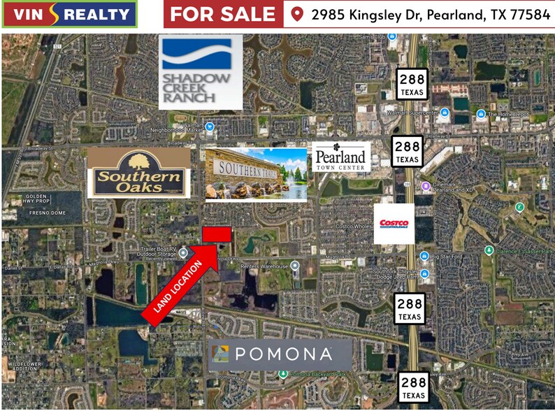 More Photos Of 2985 Kingsley dr, Pearland Land For Sale