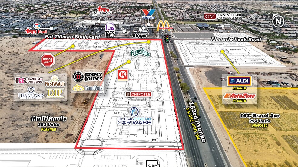 More Photos Of SWC Pat Tillman & 163rd Ave, Surprise Land For Lease