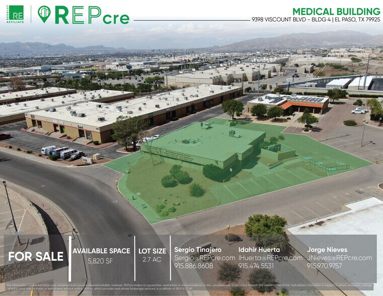 Primary Photo Of 9398 Viscount Blvd, El Paso Medical For Sale