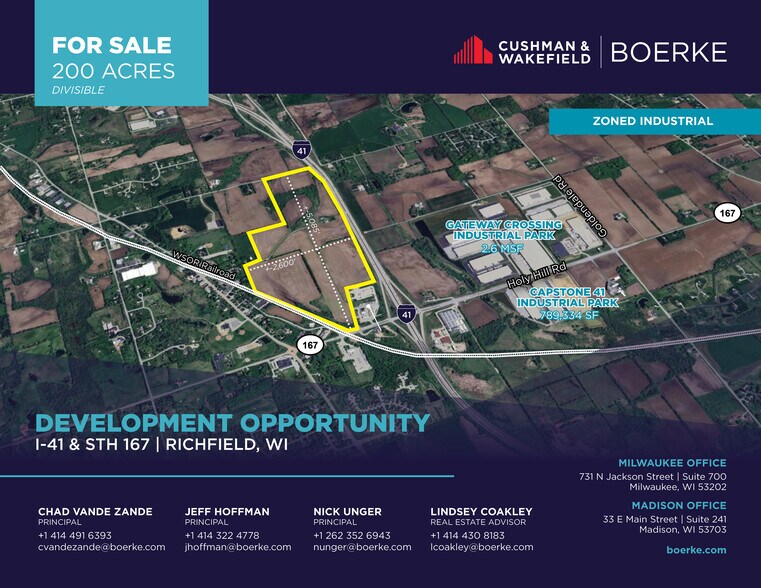 Primary Photo Of I-41 @ STH 167, Richfield Land For Sale