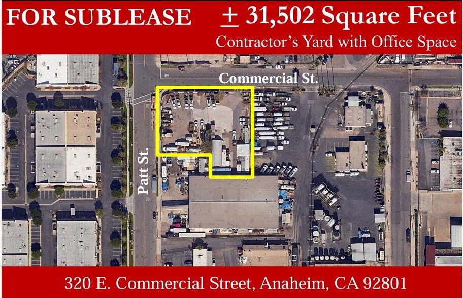 Primary Photo Of 320 E Commercial St, Anaheim Contractor Storage Yard For Lease