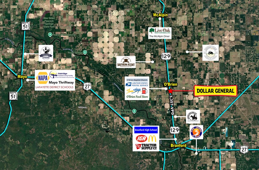 More Photos Of 22804 US Highway 129, O Brien Convenience Store For Sale