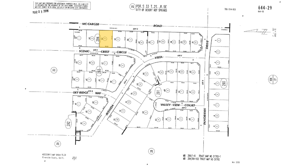 Primary Photo Of 13816 Scenic Crest Way, Desert Hot Springs Land For Sale