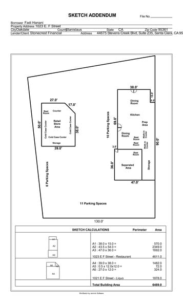 More Photos Of 1023 E F St, Oakdale Restaurant For Sale