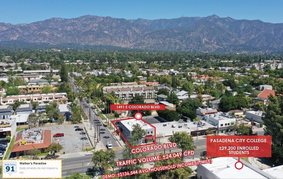 More Photos Of 1487-1491 E Colorado Blvd, Pasadena Storefront Retail Office For Lease