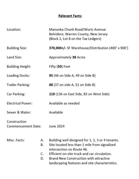 More Photos Of 1 Manunka Chunk Road, Belvidere Distribution For Lease