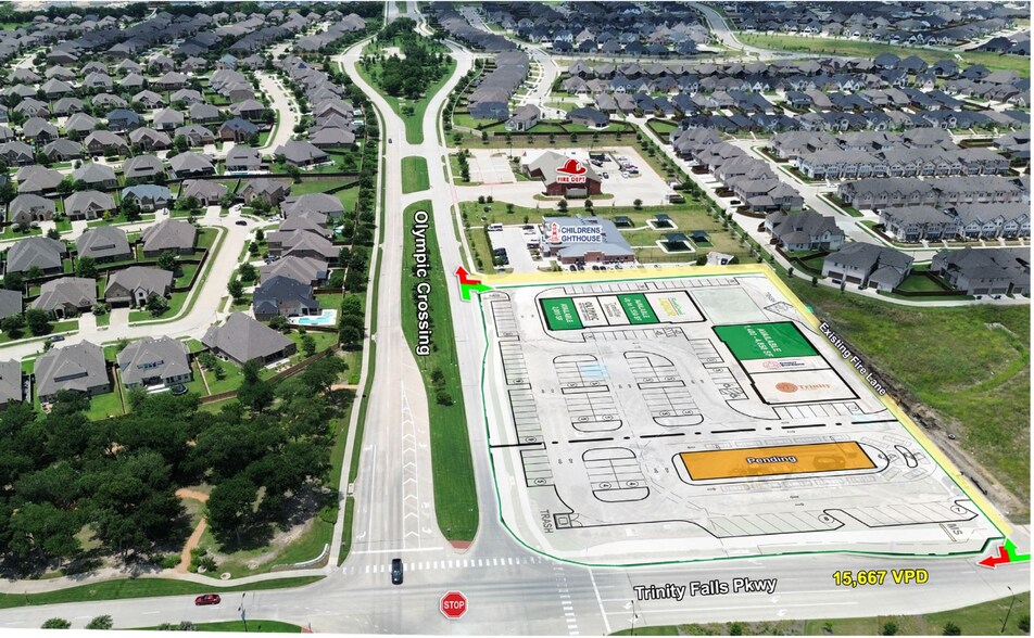 More Photos Of NWQ of Trinity Falls Pkwy & Olympic Crossing, McKinney Freestanding For Lease