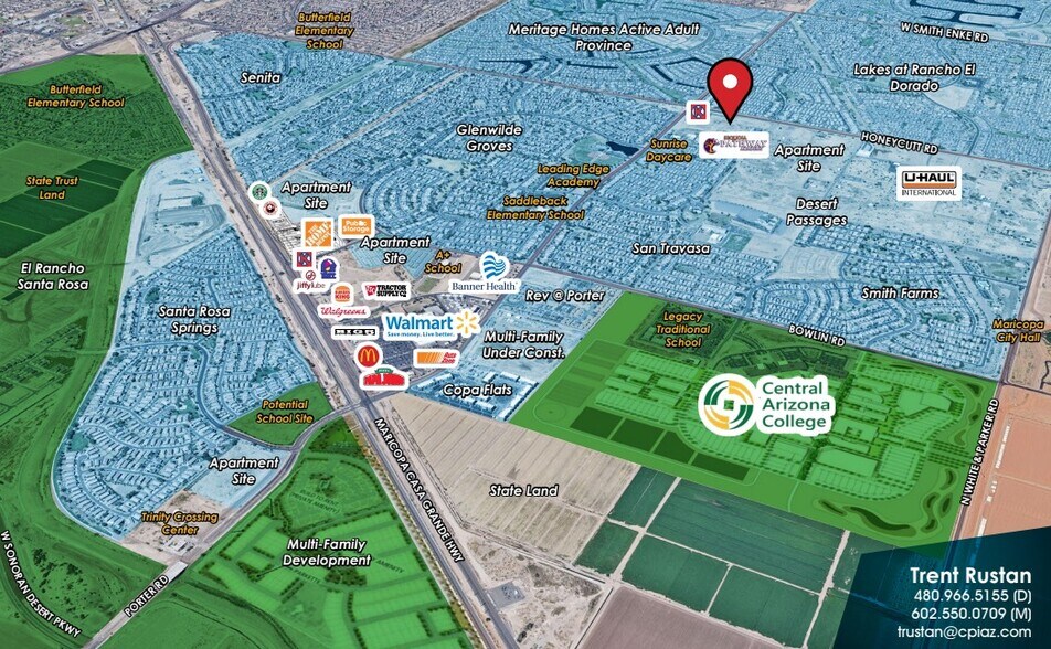 More Photos Of SEC Honeycutt Rd & Porter Rd, Maricopa Land For Sale