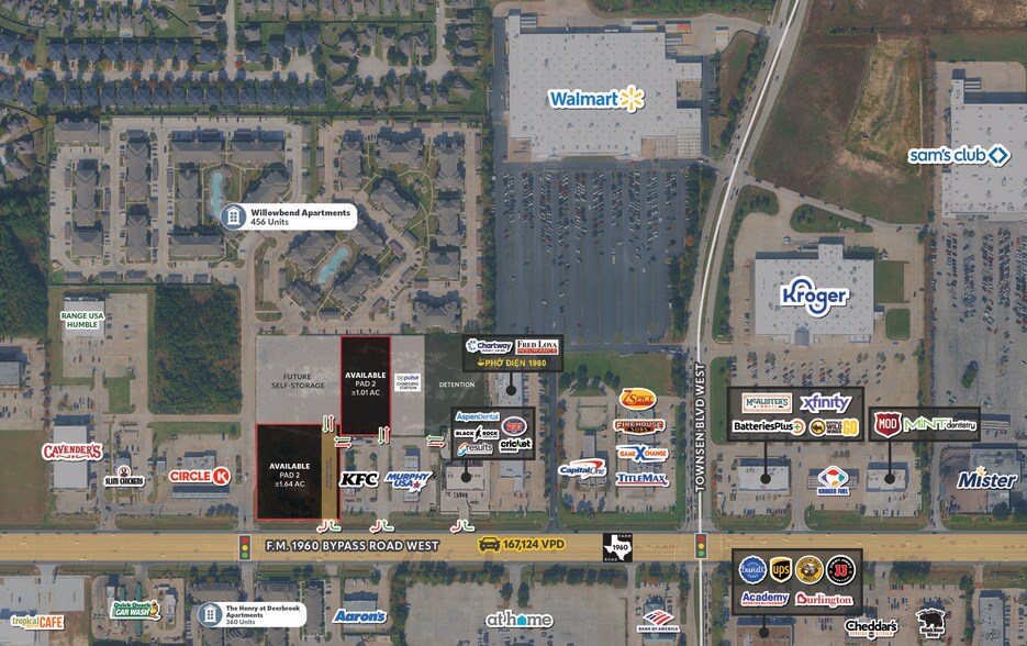 More Photos Of NWQ FM 1960 Bypass Road West and Townsen Blvd, Humble Land For Lease