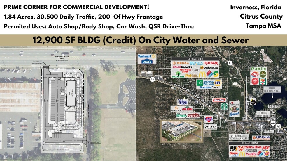 Primary Photo Of 1601 W Main St, Inverness Auto Dealership For Sale