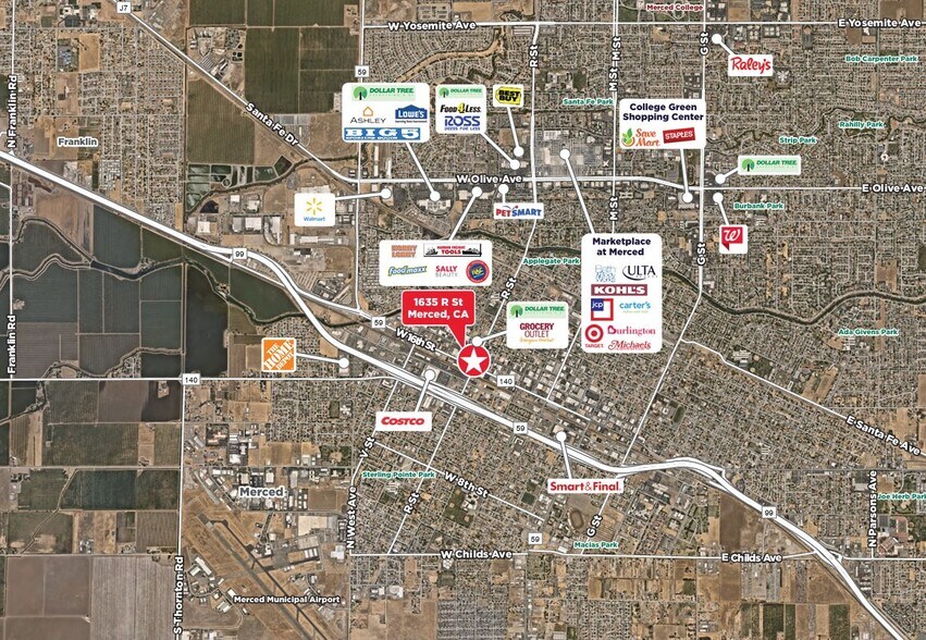 More Photos Of 1635 R St, Merced Freestanding For Lease