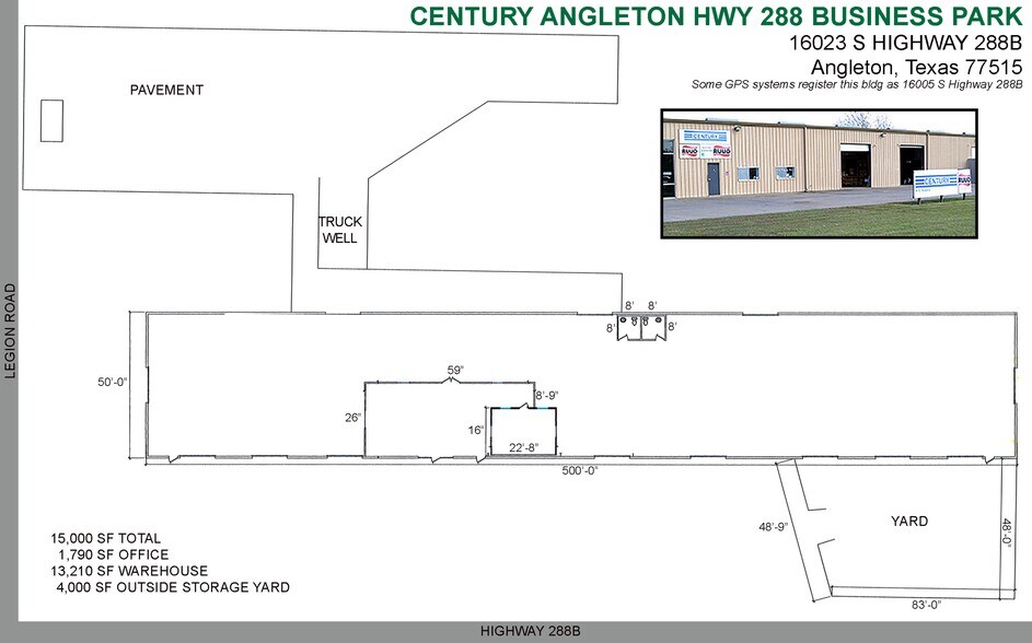 More Photos Of 16023 South Hwy, Angleton Warehouse For Lease