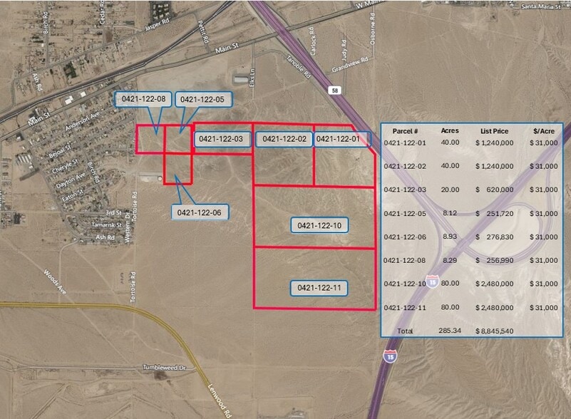 More Photos Of SWC Interstate 15 & Highway 58 @ Commerce Parkway, Barstow Land For Sale