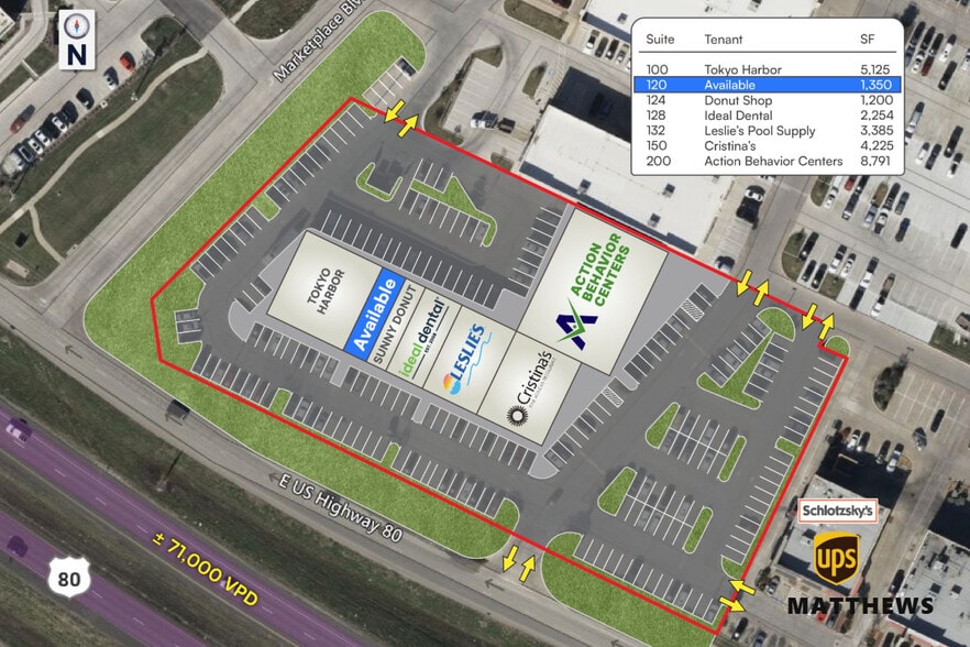 More Photos Of 724 E US Highway 80, Forney Storefront For Lease