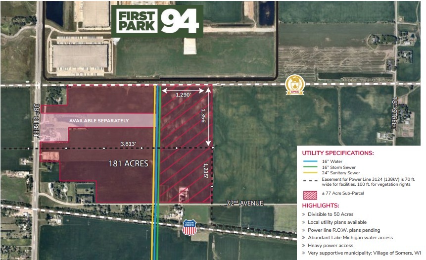 Primary Photo Of Somers Rail & Commerce Park I, Kenosha Land For Sale