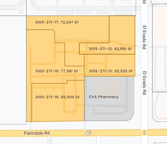 More Photos Of PALMDALE Rd @ El Elvado Road, Victorville Land For Sale