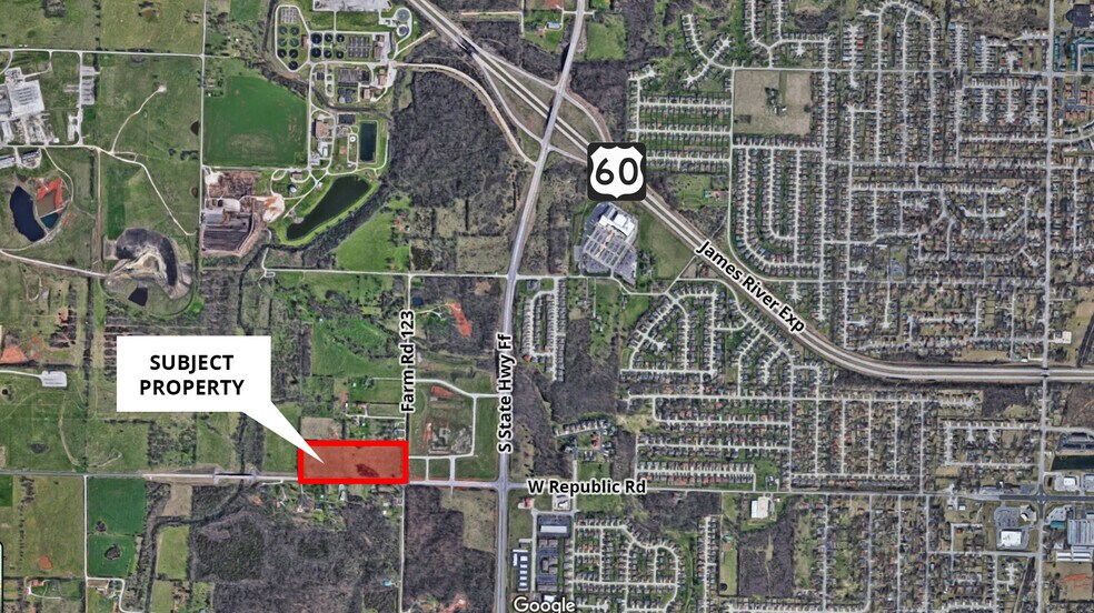 More Photos Of W Republic Rd & Farm Rd 123, Battlefield Land For Sale