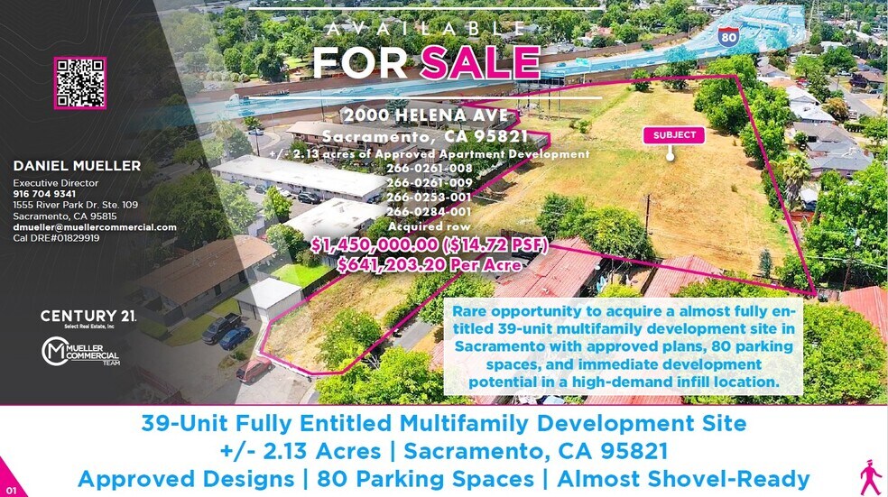Primary Photo Of 2000 Helena Ave, Sacramento Land For Sale