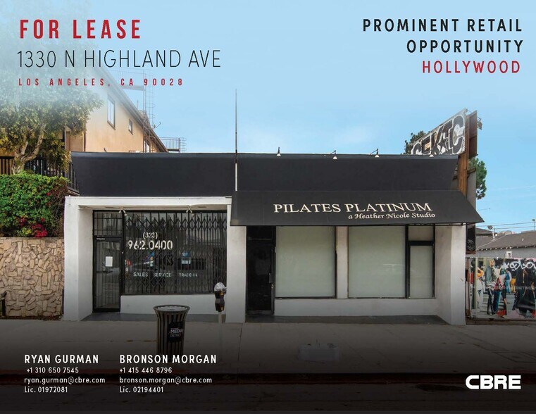 Primary Photo Of 1330 N Highland Ave, Los Angeles Freestanding For Lease